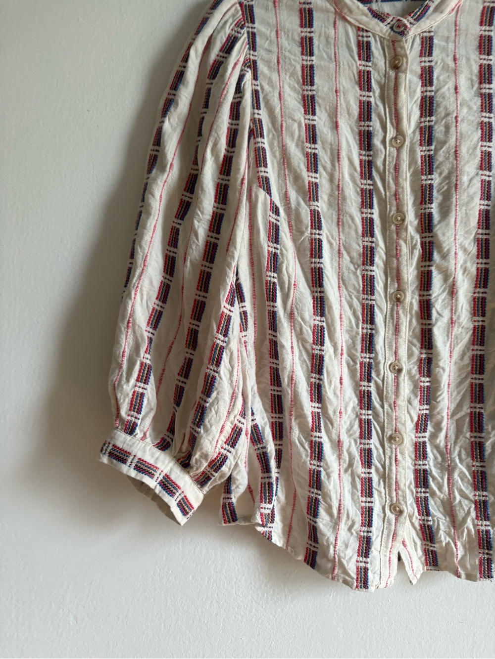 Anthropologie Pilcro Sz M The Bella Textured Boho Western Blouse - Picture 6 of 10
